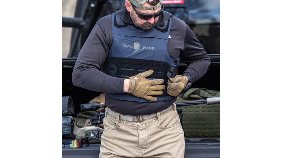 WarBird Ghost Hawk Concealable Armor System with Hoss Level IIIA Ballistics, Navy, Large/Regular, BUSLH3ALRGHN