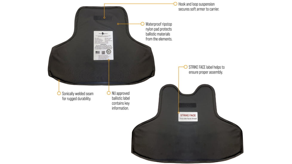 WarBird Ghost Hawk Concealable Armor System with Hoss Level IIIA Ballistics, Navy, Large/Regular, BUSLH3ALRGHN