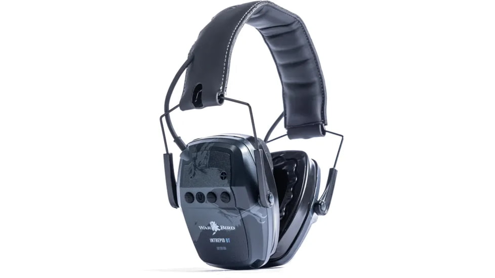 WarBird Intrepid BT-Bluetooth Rechargeable 23dB Earmuffs with Gel Ear Seals, Black, EAINBT