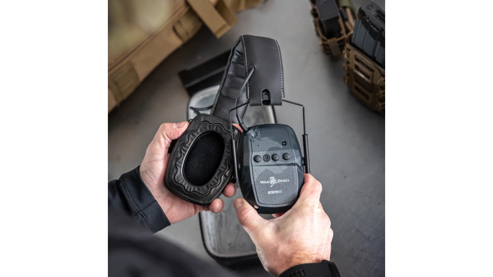 WarBird Intrepid BT-Bluetooth Rechargeable 23dB Earmuffs with Gel Ear Seals, Black, EAINBT