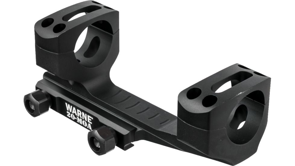 Warne 20 MOA Extended Skeletonized MSR Mount, 1in, Black, LRSKEL1TW