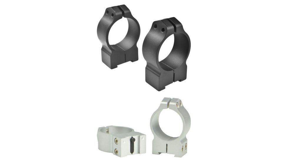 Warne 30 Millimeter Rifle Scope Fixed Permanently Attached Tikka Medium Rings, Black, Silver