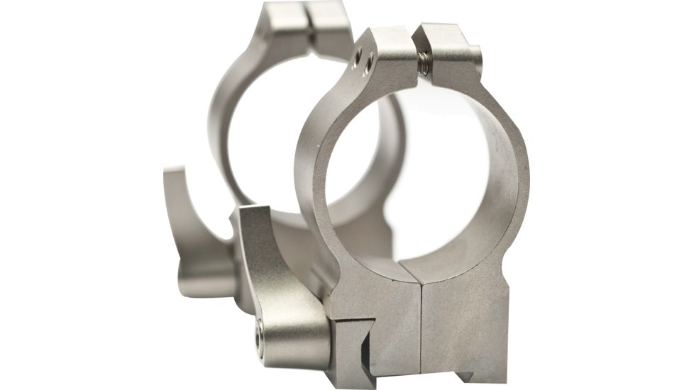 Warne 30mm Quick Detach Scope Rings Tikka High Height Silver