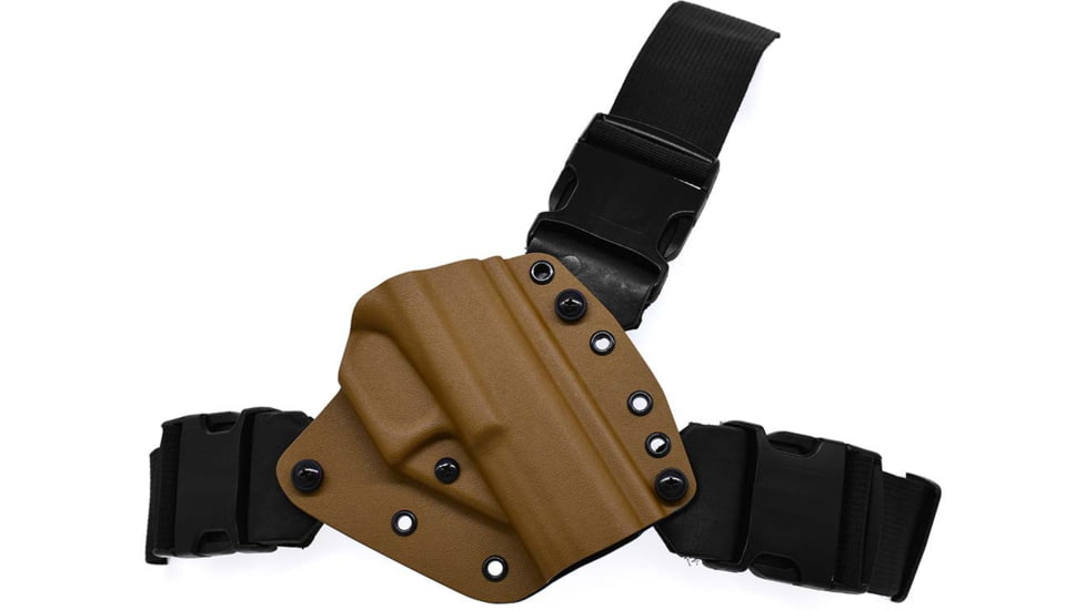 Warne Chest Rig Holster w/Quick Detach Clips, Coyote, Glock 34/35, 9355
