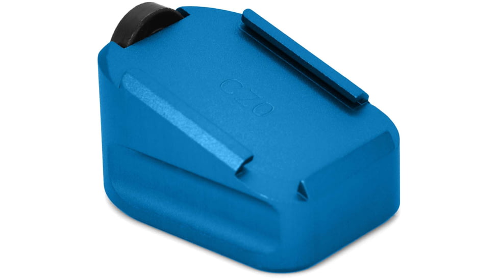 Warne CZ 75 Extended Magazine Base Pad, 9mm, 0-Round, Blue, 3002-0RD