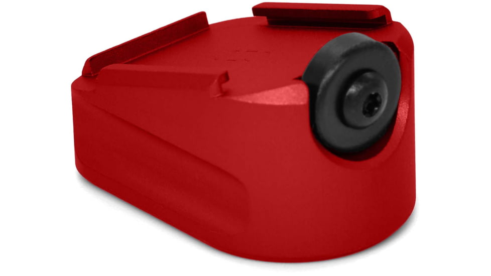 Warne CZ 75 Extended Magazine Base Pad, 9mm, 0-Round, Red, 3005-0RD