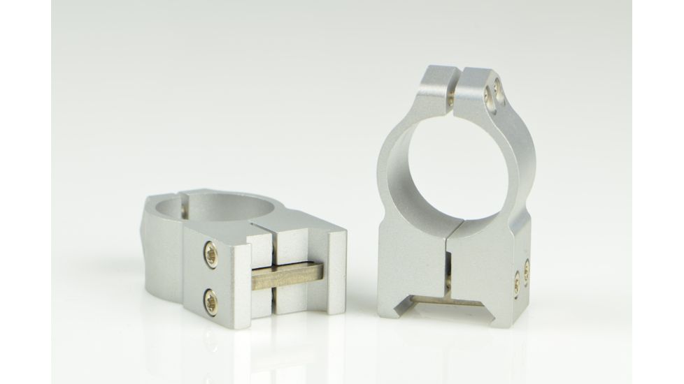 Warne Maxima Steel Rings, 1in, Weaver/Picatinny, PA, High - Silver 202S