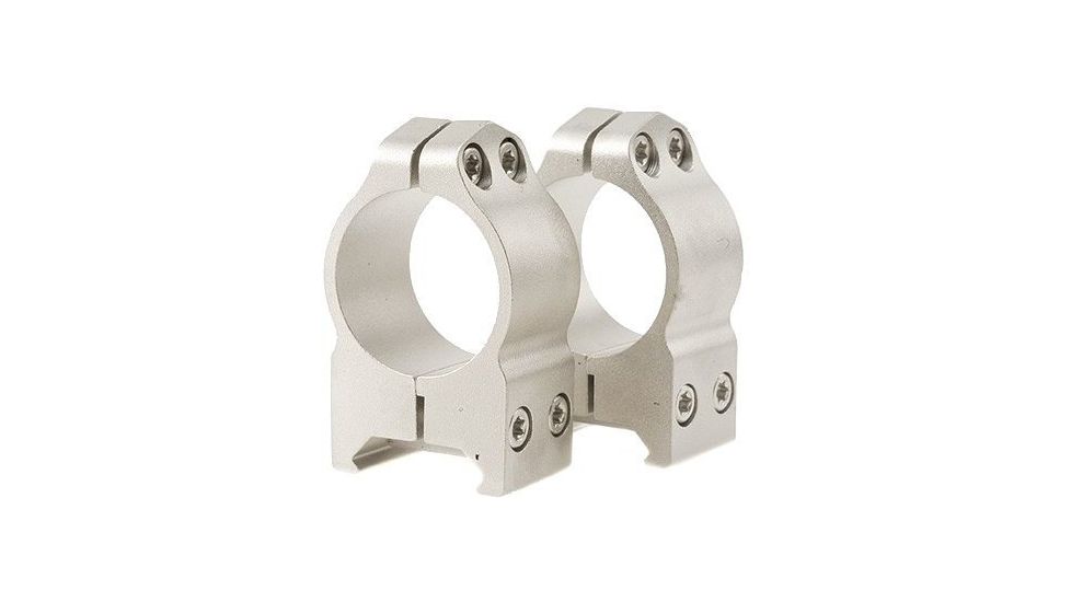 Warne Maxima Steel Rings, 1in, Weaver/Picatinny, PA, High - Silver 202S