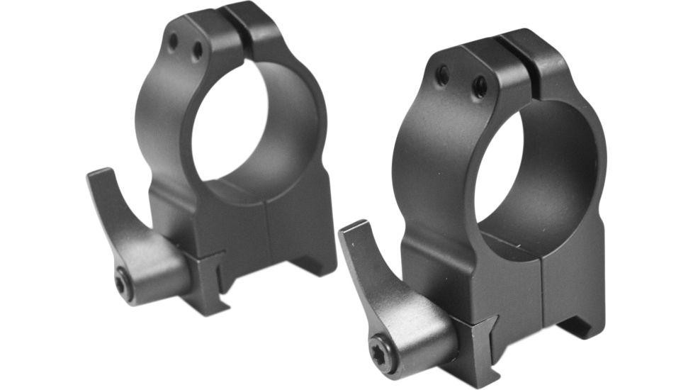 Warne Maxima Steel Rings, 1in, Weaver/Picatinny, QD, High - Matte 202LM
