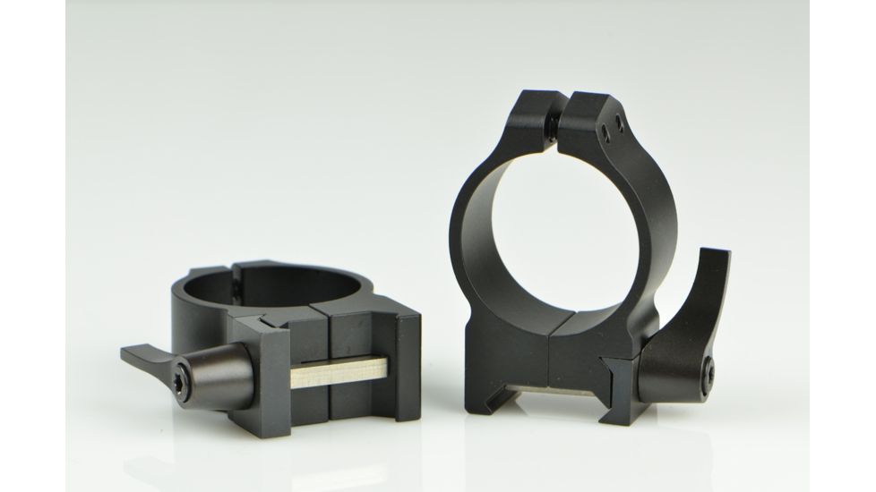 Warne Maxima Steel Rings, 30mm, Weaver/Picatinny, QD, Medium - Matte 214LM