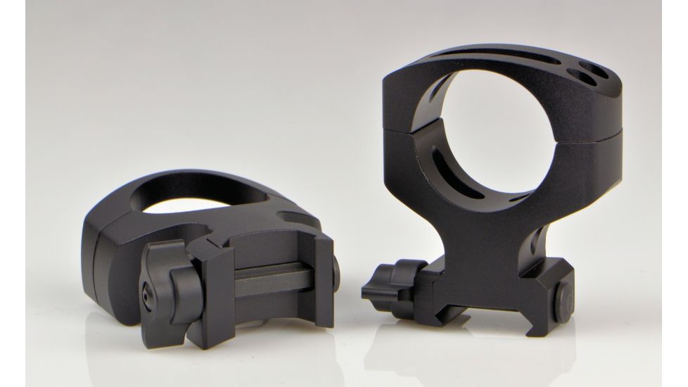 Warne MSR Flat Top Quick Detach 2 Piece Rings,Ultra High, 30mm Diameter, Black, A417LM