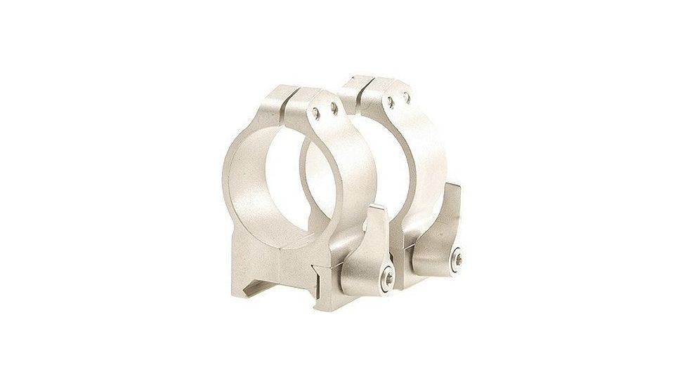 Warne Maxima Steel Rings, 30mm, Weaver/Picatinny, QD, Low - Silver 213LS