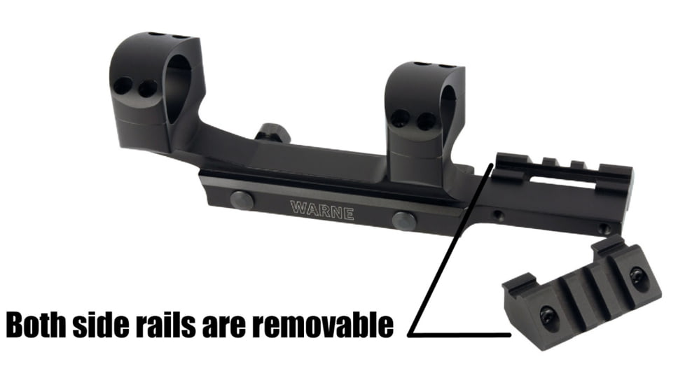 Warne Team Warne 1in. Rapid Acquisition Multi-Sight Platform Scope Mount, BLACK Matte Finish RAMP1TW