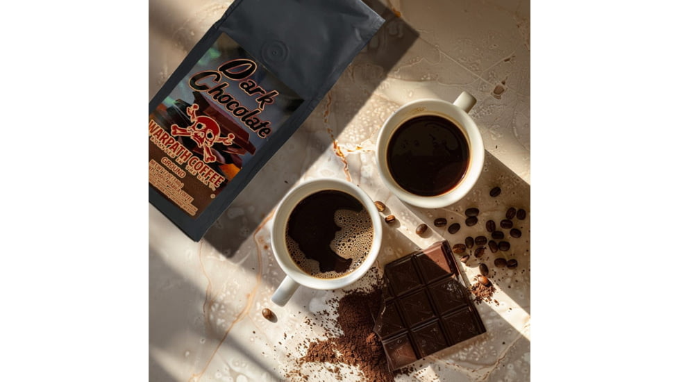 Warpath Coffee Dark Chocolate Ground Coffee, Light Roast, Black, 12 ounce, 112, 112
