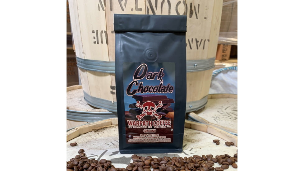 Warpath Coffee Dark Chocolate Ground Coffee, Light Roast, Black, 12 ounce, 112, 112