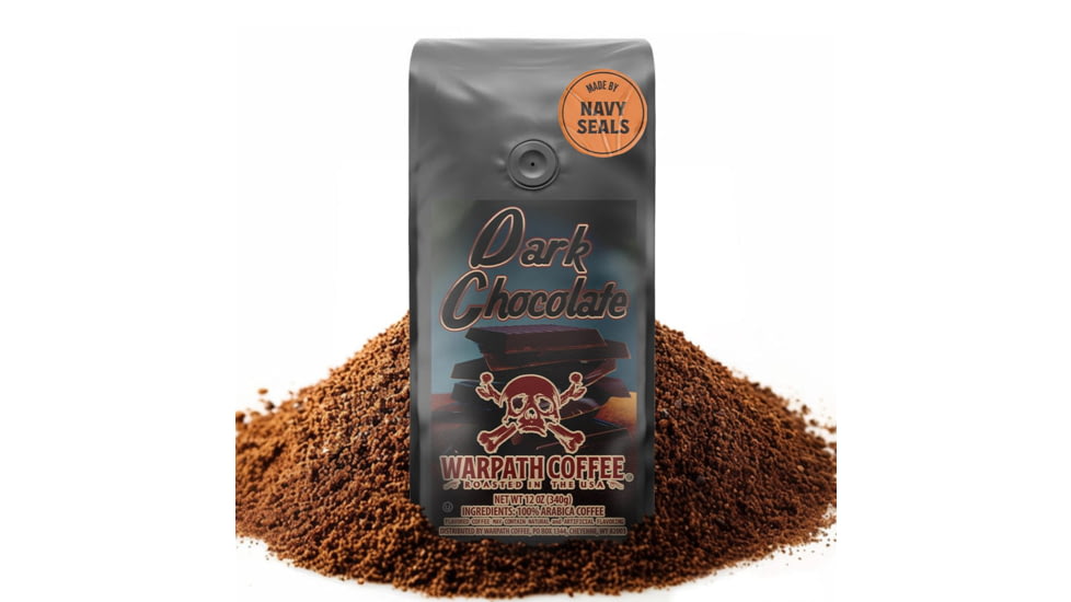Warpath Coffee Dark Chocolate Ground Coffee, Light Roast, Black, 12 ounce, 112, 112