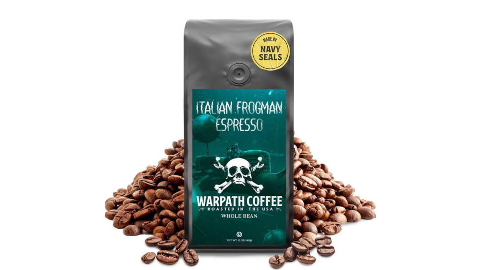 Warpath Coffee Frogman Espresso Whole Bean Coffee, Dark Roast, Black, 12 ounce, 117, 117