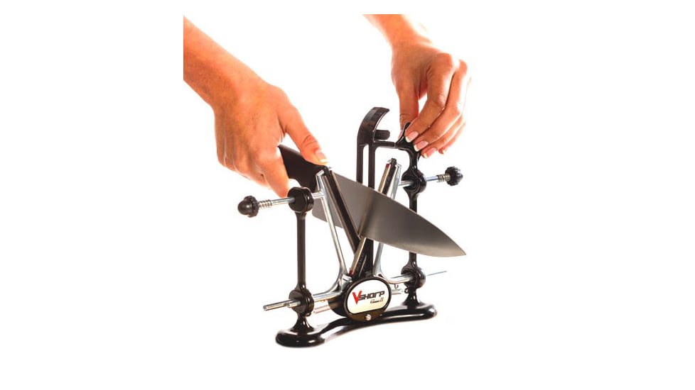 Warthog Sharpeners V-Sharp Classic II Knife Sharpener, Black, C2BK