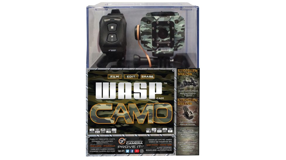 WASP WASPcam - Camo Edition, Black/Gray, 9906