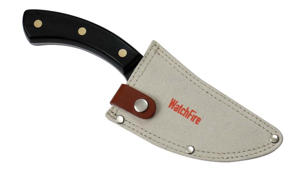 WatchFire Bosna Butcher Knife, 4.75 in 7Cr17MoV Stainless Steel Blade, Black Pakkawood Handle, 1006375