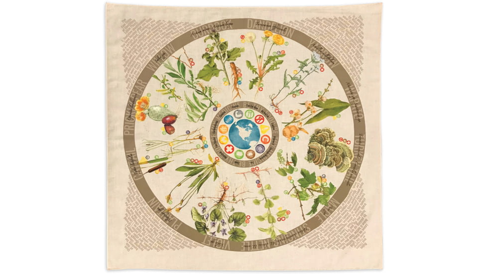 Wazoo Survival Gear Bandana Foraging Reference, Designed in cooperation with some of the finest fo, BANDANA FORAGING FR