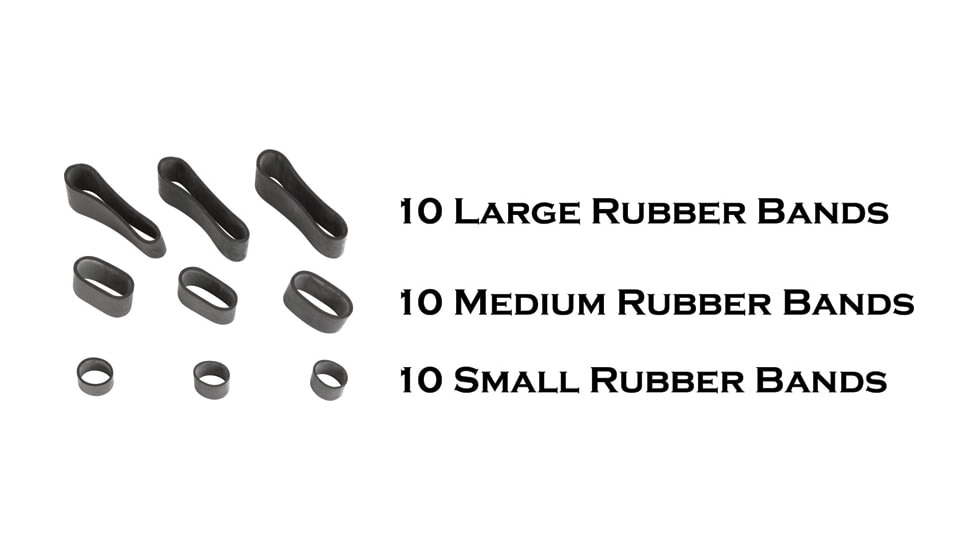 Wazoo Survival Gear Ranger Bands, Super strong and durable EPDM rubber bands, RANGER BANDS COMBO PACK 30