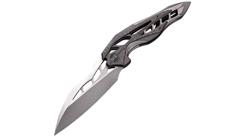 We Knife Co Ltd Arrakis Framelock Folding Knife, 3.5in Bohler M390 stainless blade, Flame anodized titanium handle, 906F