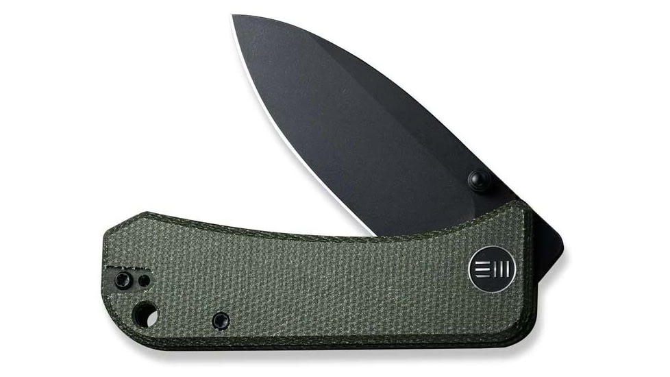 We Knife Co Ltd Banter Folding Knife, 2.9in, Carbon Steel, Green Micarta Handle, 2004J