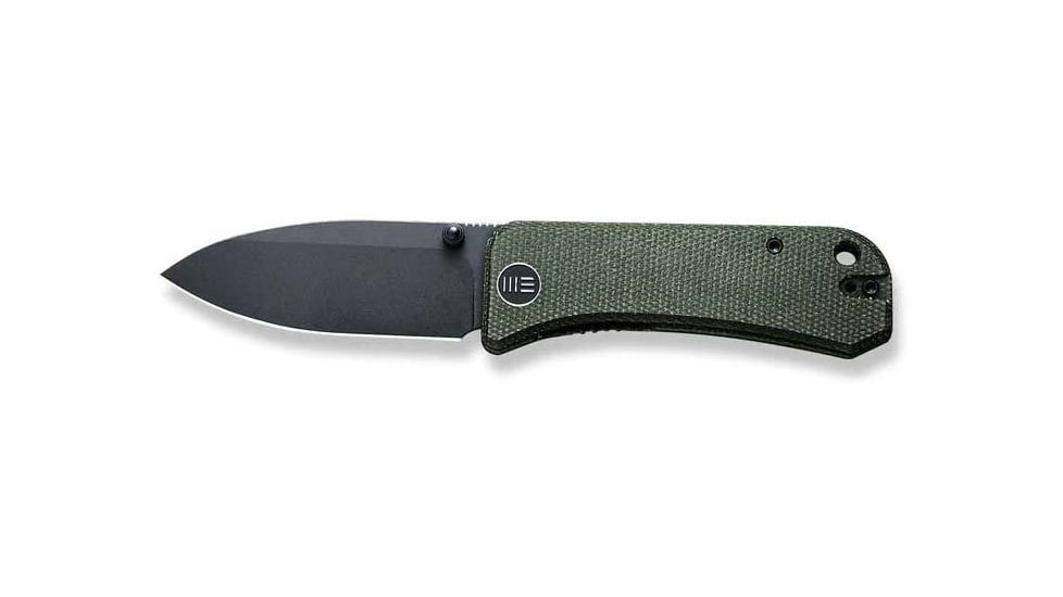 We Knife Co Ltd Banter Folding Knife, 2.9in, Carbon Steel, Green Micarta Handle, 2004J