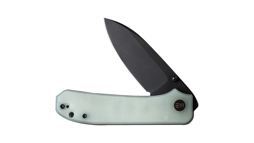 We Knife Co Ltd Big Banter Jade Folding Knife, 4.63in Closed, 3.63in Black Stonewash CPM-20CV Stainless Steel Blade, Jade G10 Handle, Nylon Case, WE21045-3