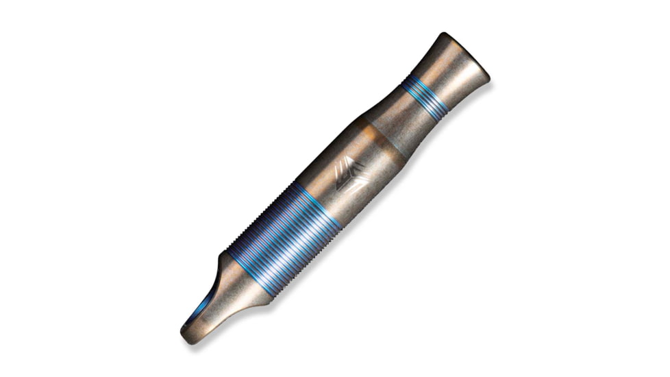 We Knife Co Ltd Blue Ti Whistle With 1pc Brown Paracord - A-05BP