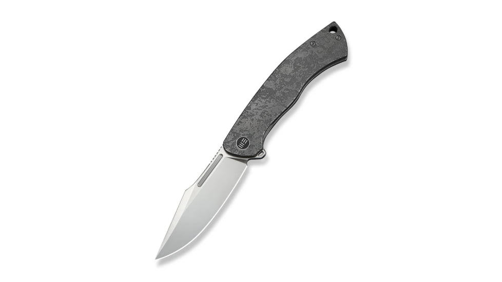 Essential Knight Flipper Knife Gray Titanium Handle With Etched Pattern (3.6" Satin Finished Bohler M390 Blade)