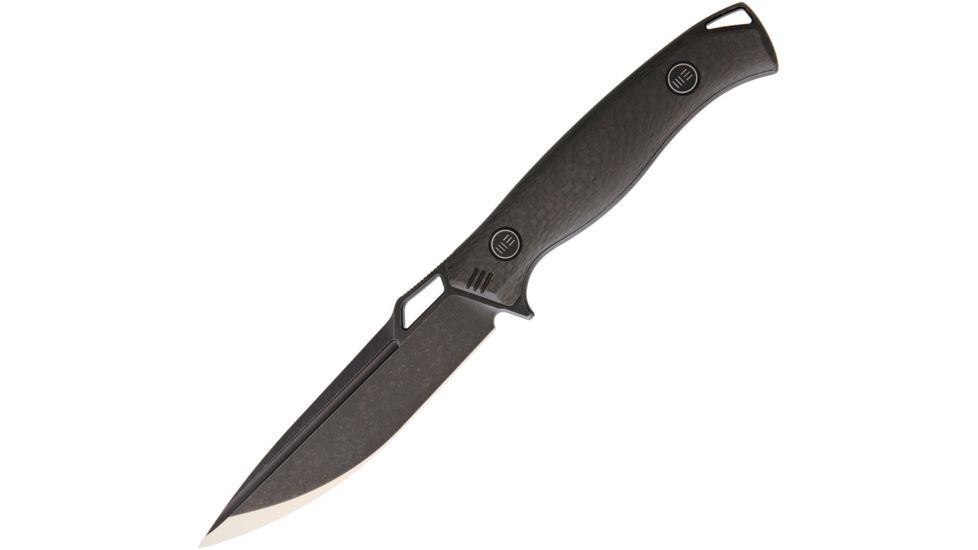We Knife Co Ltd Fixed Blade Carbon Fiber Black Fixed Blade Knife, 4in, S35VN Steel, Standard Edge, Black and Satin, Black, Carbon Fiber Handle WE607A