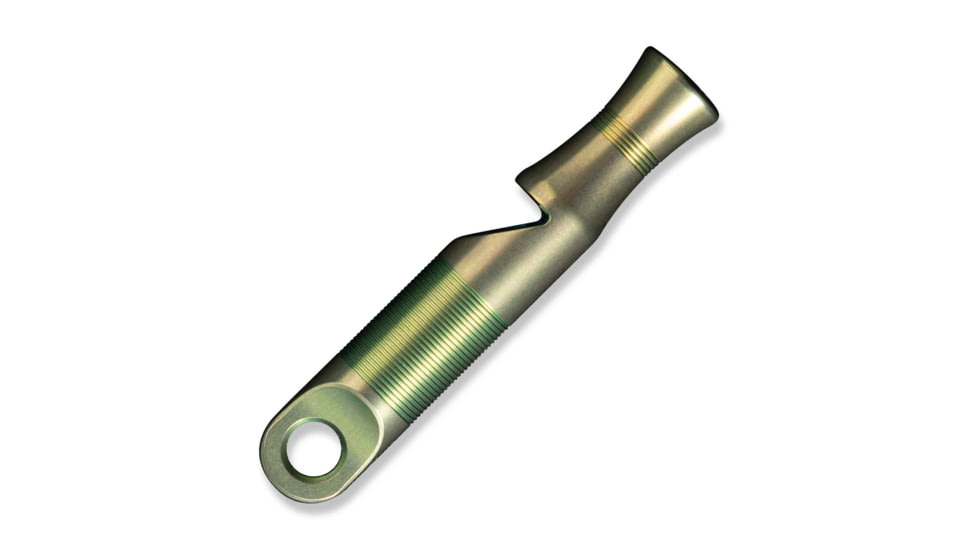 We Knife Co Ltd Green Ti Whistle With 1pc Brown Paracord - A-05CP
