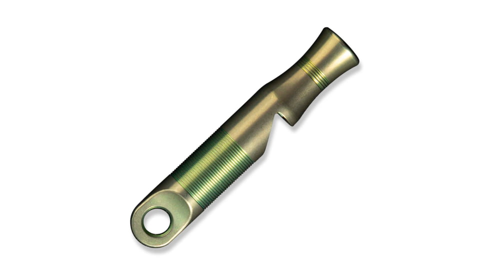 We Knife Co Ltd Green Ti Whistle With 1pc Brown Paracord - A-05CP