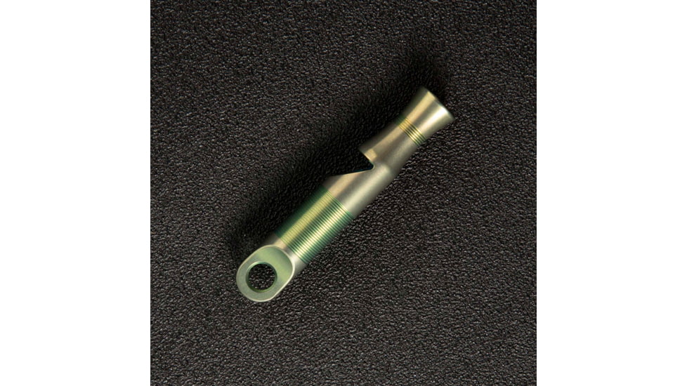 We Knife Co Ltd Green Ti Whistle With 1pc Brown Paracord - A-05CP