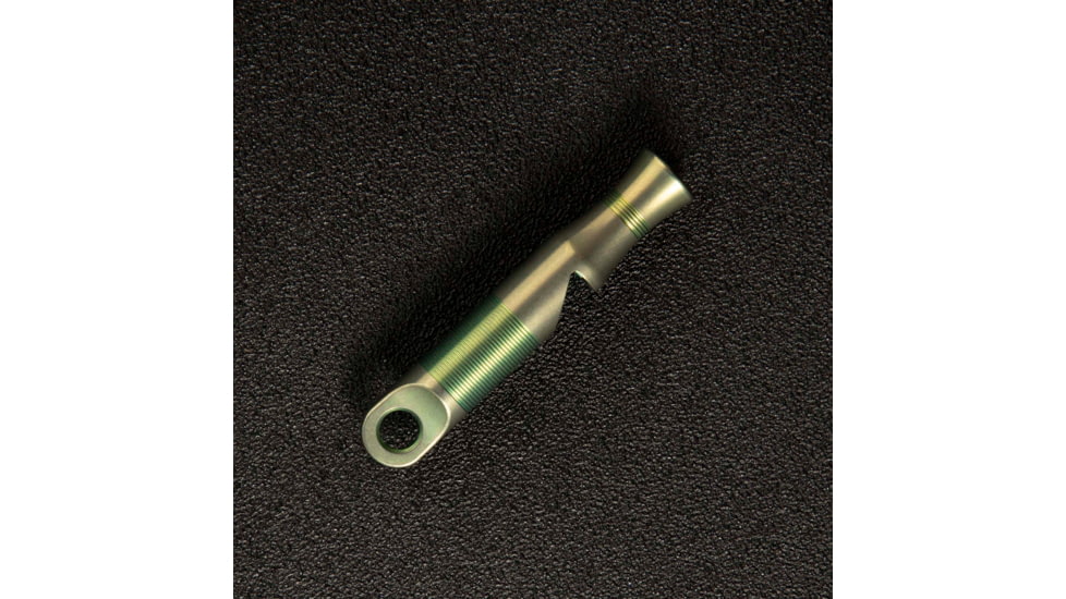 We Knife Co Ltd Green Ti Whistle With 1pc Brown Paracord - A-05CP