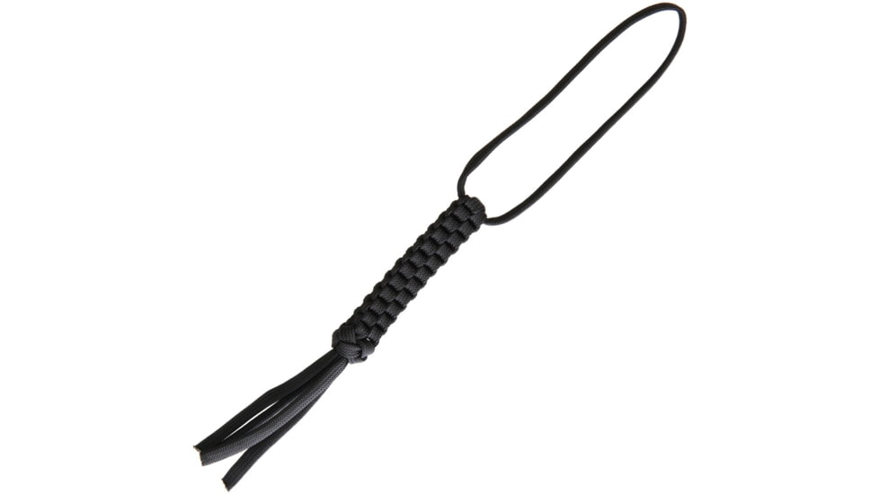 We Knife Co Ltd Paracord Lanyard, 8.25in Overall, Black Braided Paracord Construction, Black, A03B