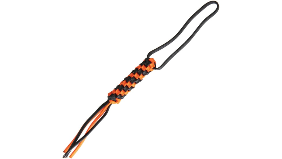 We Knife Co Ltd Paracord Lanyard, 8.25in Overall, Orange And Black Braided Paracord Construction, A03C