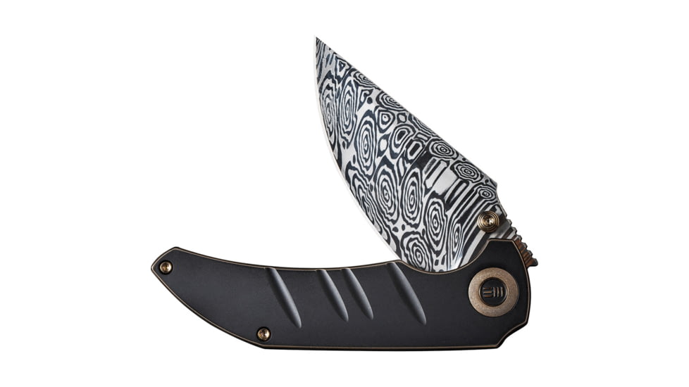 We Knife Co Ltd Riff-Raff Framelock Damascus