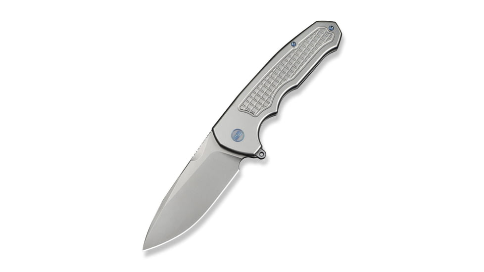 We Knife Co Ltd Starlash Folding Knife, 3.97in, Bohler M390 Stainless Steel, Drop Point Blade, 6Al4v Titanium Gray Handle, WE23011C-2