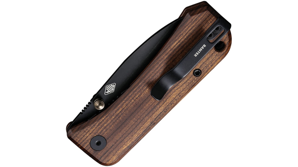 We Knife Co Ltd We Knife Banter 2.9'' Cuibourtia Wood/blk Stnwash