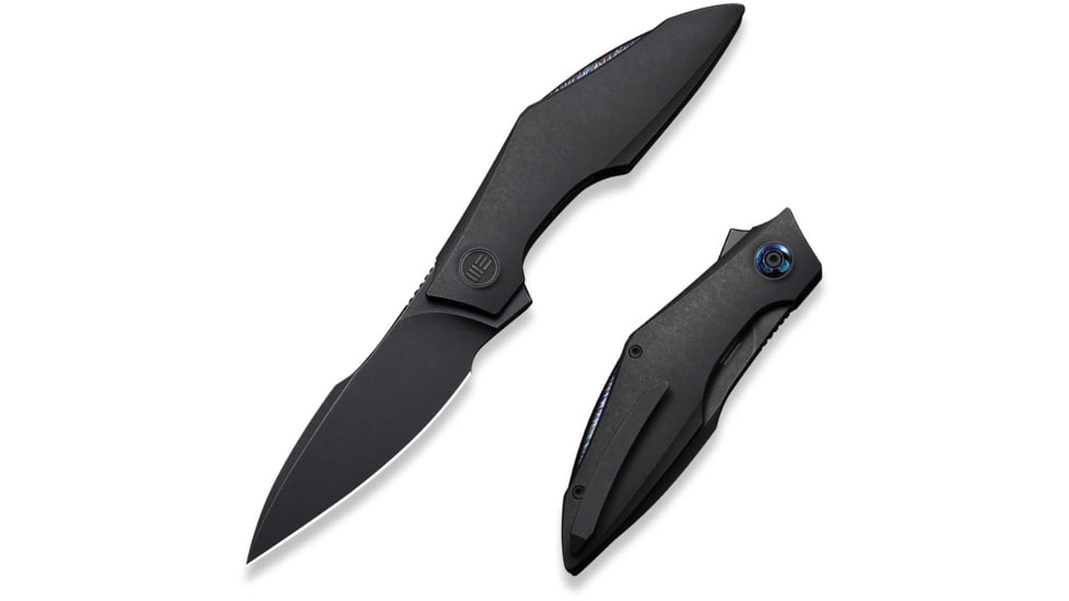 We Knife Co Ltd Weknife Krait Snake Flipper Knife Black Titanium Handle