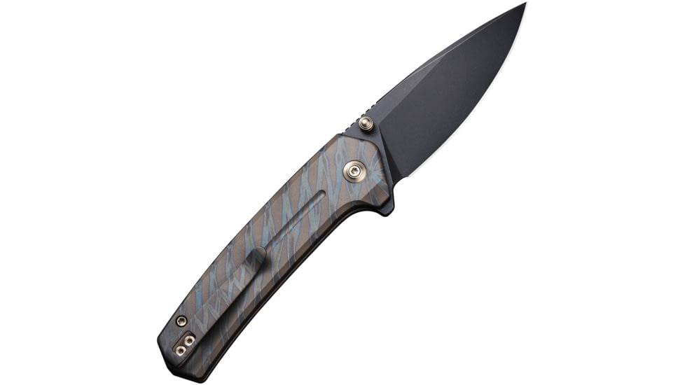 We Knife Co Ltd Culex Folding Knife, 2.9in, Carbon Steel, Titanium Handle, Tiger Stripe, WE21026B7