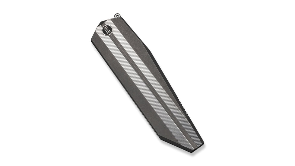 We Knife Co Ltd Collinear Flipper Knife Gray &amp; Satin Titanium Handle And Endcap 3.67inch Hand Rubbed Satin Bohler M390 Blade