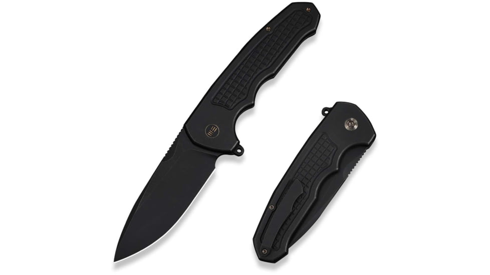 We Knife Co Ltd Starlash Flipper Knife Black Titanium Handle 3.97inch Black Stonewashed Bohler M390 Blade
