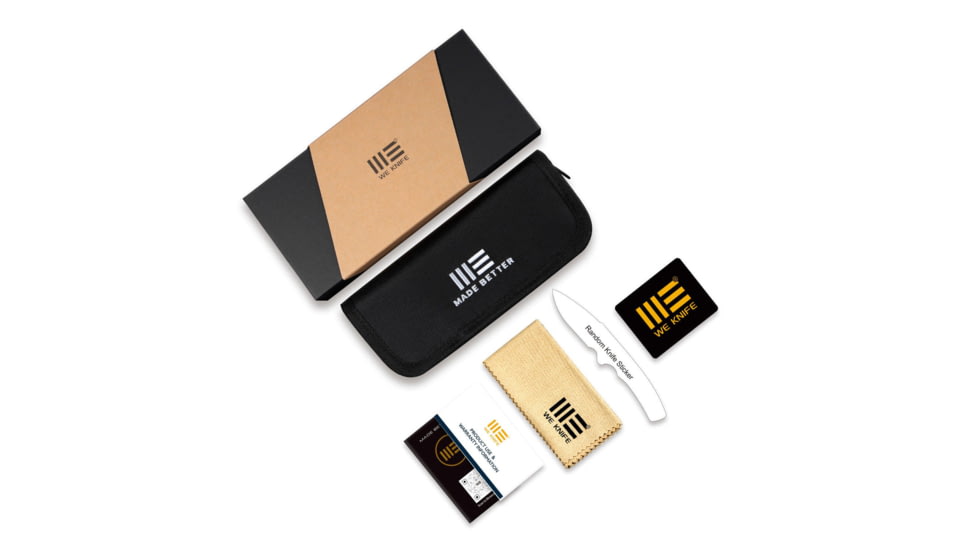 We Knife Co Ltd Starlash Folding Knife, 3.97in, Bohler M390 Stainless Steel, Drop Point Blade, 6Al4v Titanium Black/Blue Handle, WE23011D-2