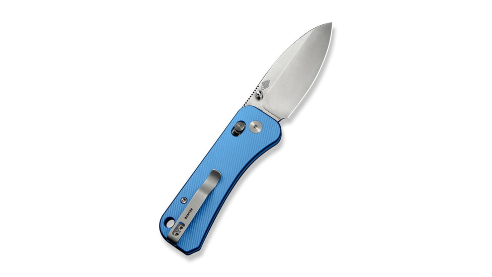 We Knife Co Ltd Banter 2 Folding Knife 2.87 in, CPM S35VN Steel, Satin Drop Point Blade, Aluminum Blue Handle, WE23075-1