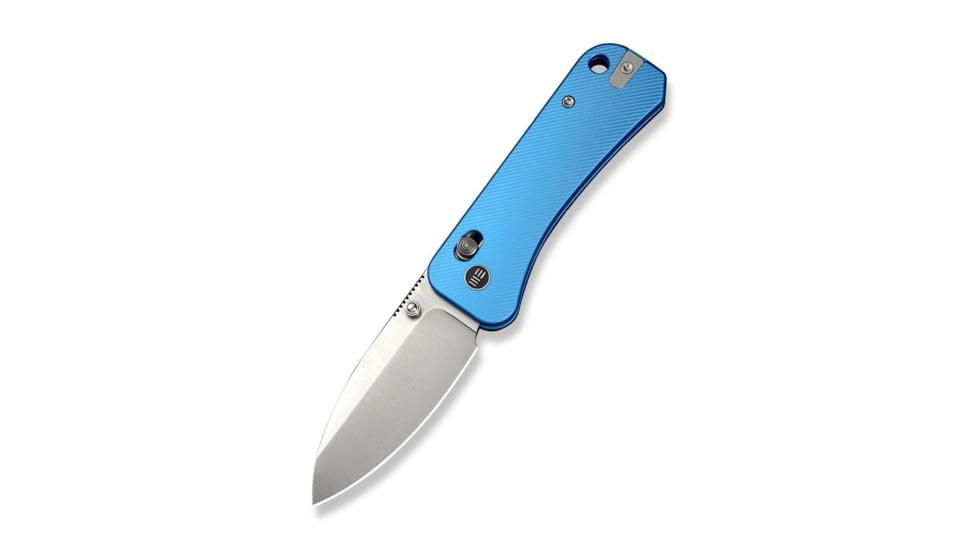 We Knife Co Ltd Banter 2 Folding Knife 2.87 in, CPM S35VN Steel, Satin Drop Point Blade, Aluminum Blue Handle, WE23075-1