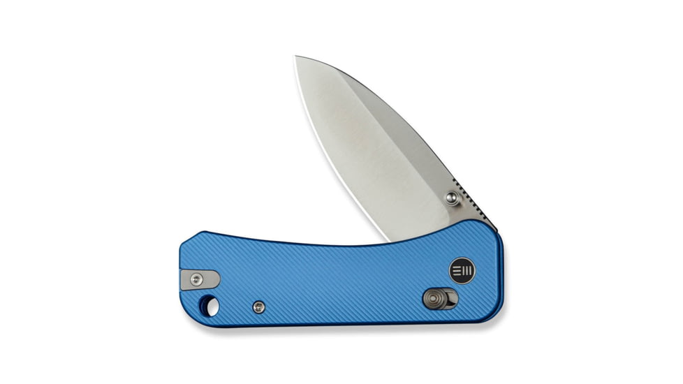 We Knife Co Ltd Banter 2 Folding Knife 2.87 in, CPM S35VN Steel, Satin Drop Point Blade, Aluminum Blue Handle, WE23075-1